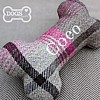Personalised Bone Dog Toy - Country Tweed Collection - Chocolate Brown & Pink (Coco)